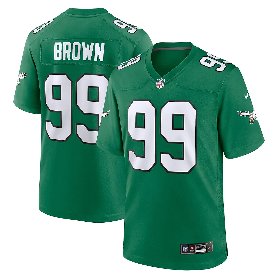 Zennovawear Jerome Brown Philadelphia Eagles Retired Player Alternate Game Jersey - Kelly Green