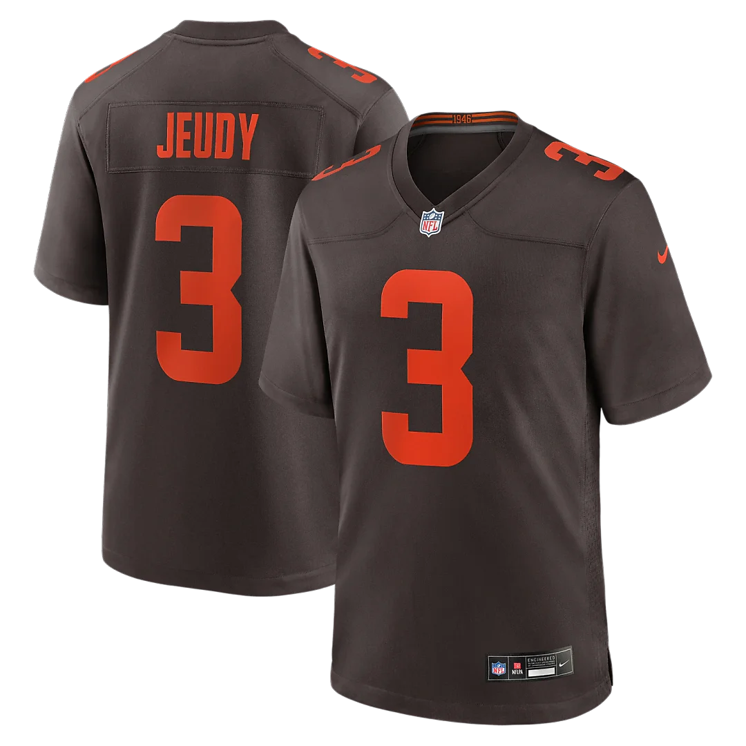 Zennovawear Jerry Jeudy Cleveland Browns Alpha Dawg Game Jersey - Brown