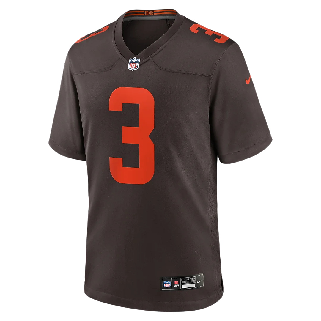 Zennovawear Jerry Jeudy Cleveland Browns Alpha Dawg Game Jersey - Brown