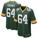 Zennovawear Jerry Kramer Green Bay Packers Game Retired Player Jersey - Green