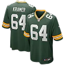 Zennovawear Jerry Kramer Green Bay Packers Game Retired Player Jersey - Green