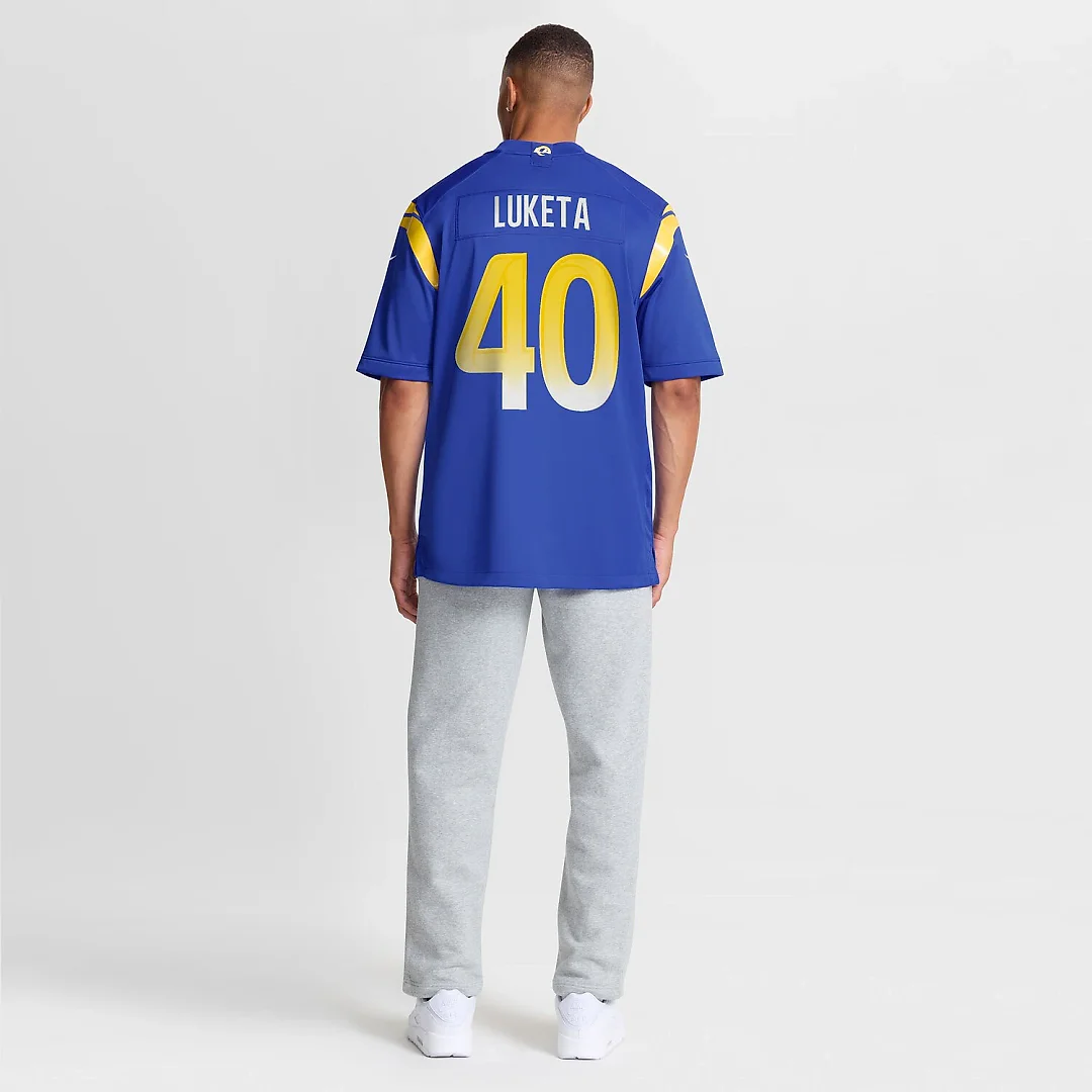 Zennovawear Jesse Luketa Los Angeles Rams Team Game Jersey - Royal