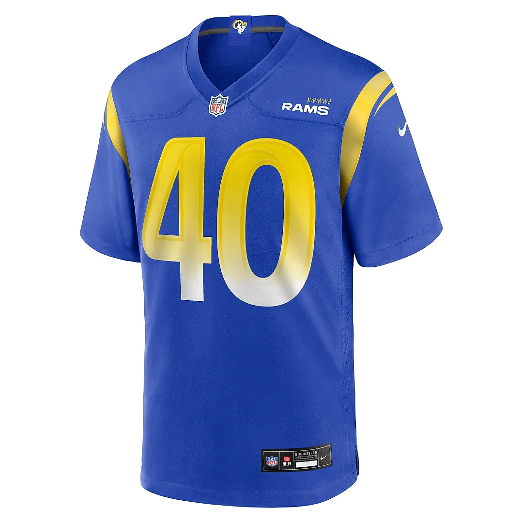 Zennovawear Jesse Luketa Los Angeles Rams Team Game Jersey - Royal
