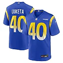 Zennovawear Jesse Luketa Los Angeles Rams Team Game Jersey - Royal