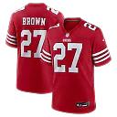 Zennovawear Ji'Ayir Brown San Francisco 49ers Team Game Jersey - Scarlet