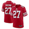 Zennovawear Ji'Ayir Brown San Francisco 49ers Team Game Jersey - Scarlet