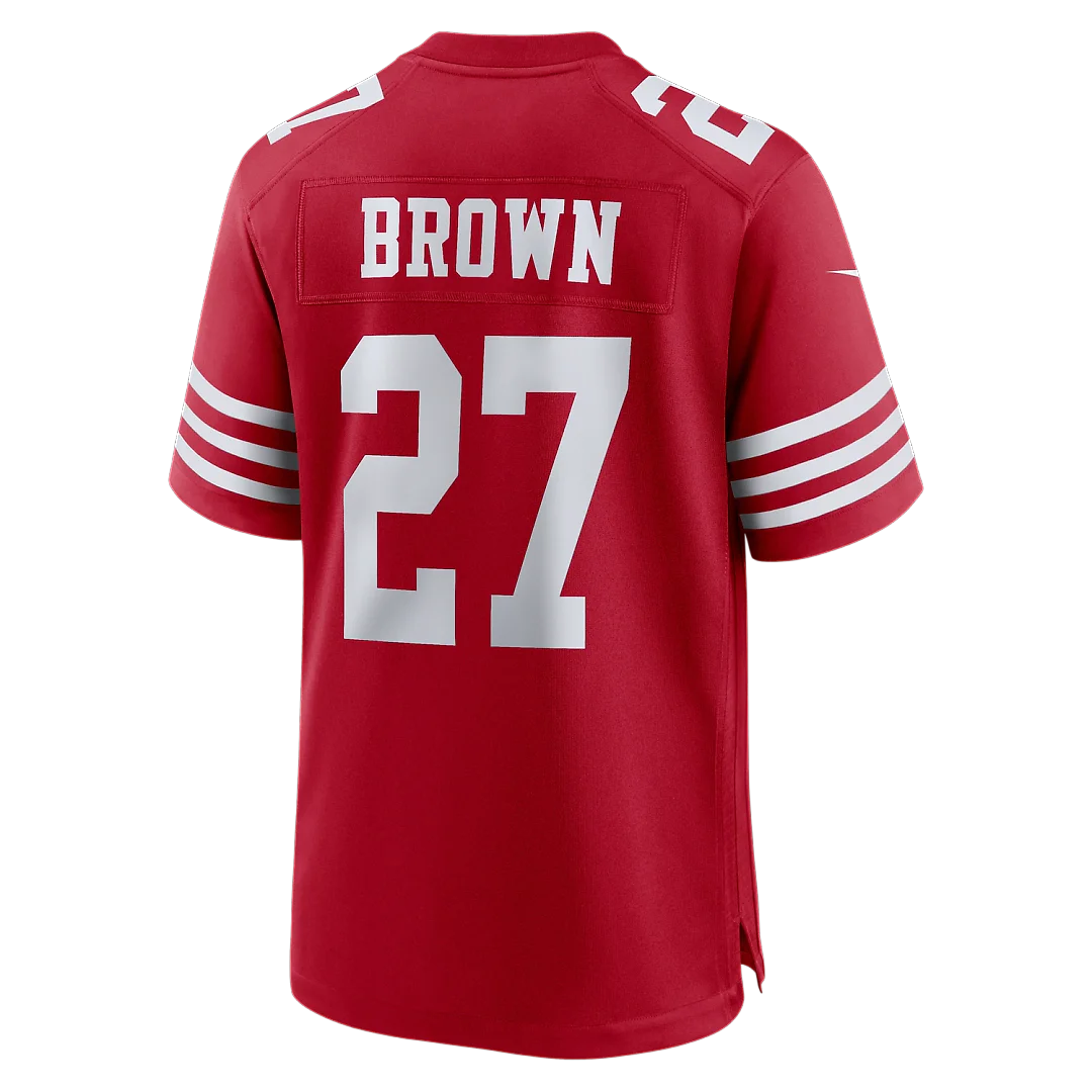 Zennovawear Ji'Ayir Brown San Francisco 49ers Team Game Jersey - Scarlet