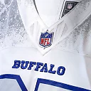Zennovawear Jim Kelly Buffalo Bills 2025 Rivalries Collection Stitched Limited Jersey - White