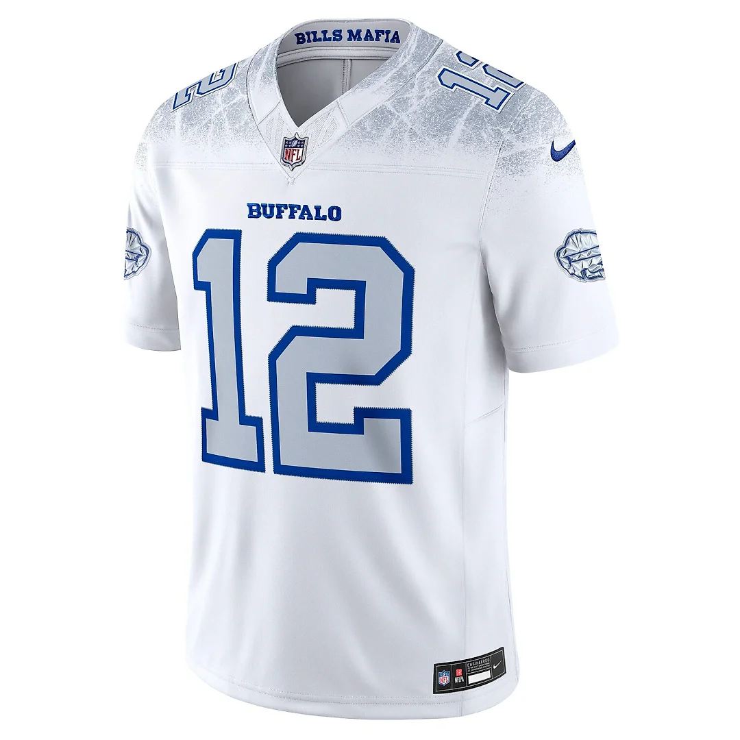 Zennovawear Jim Kelly Buffalo Bills 2025 Rivalries Collection Stitched Limited Jersey - White