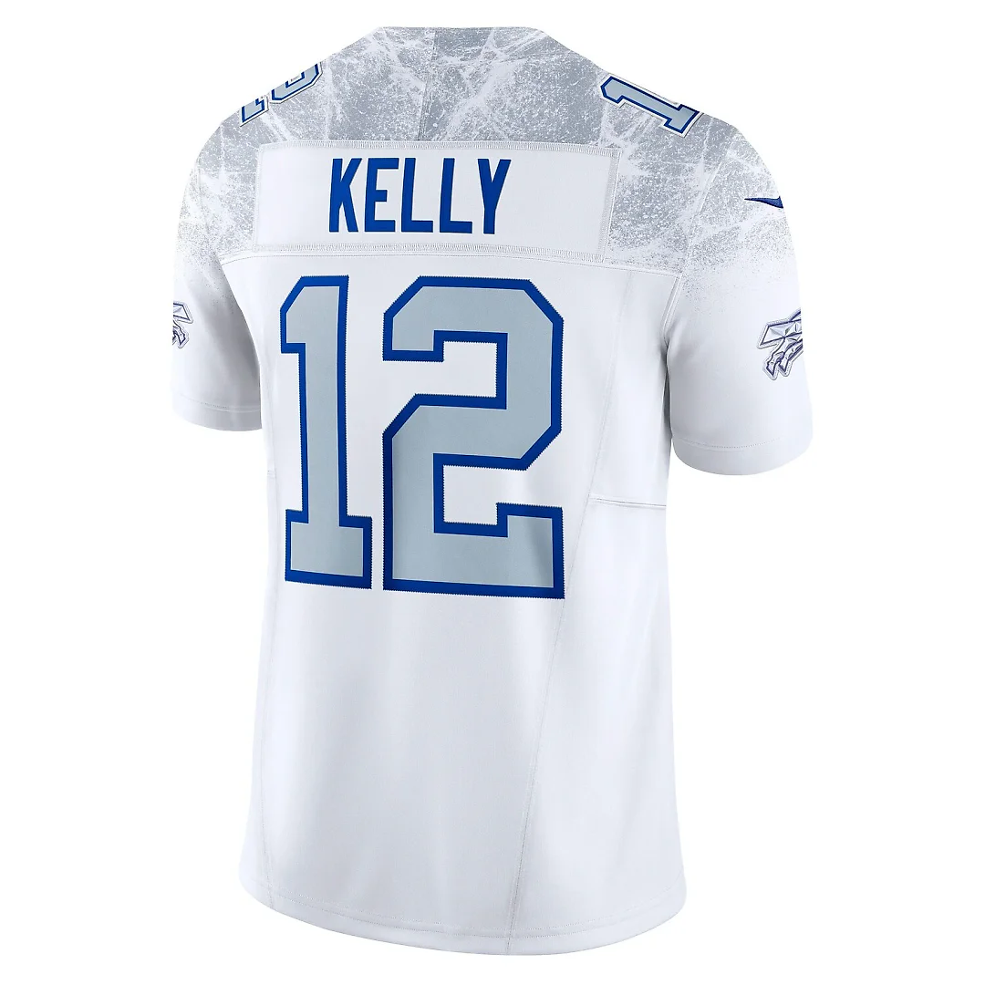 Zennovawear Jim Kelly Buffalo Bills 2025 Rivalries Collection Stitched Limited Jersey - White