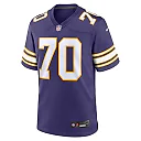Zennovawear Jim Marshall Minnesota Vikings Retired Player Alternate Game Jersey - Purple
