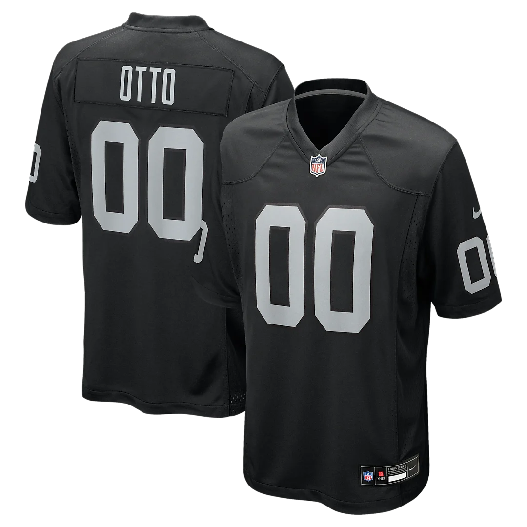 Zennovawear Jim Otto Las Vegas Raiders Game Retired Player Jersey - Black