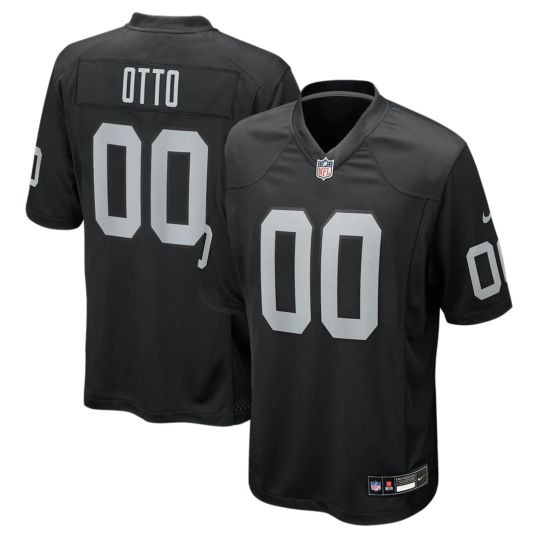 Zennovawear Jim Otto Las Vegas Raiders Game Retired Player Jersey - Black