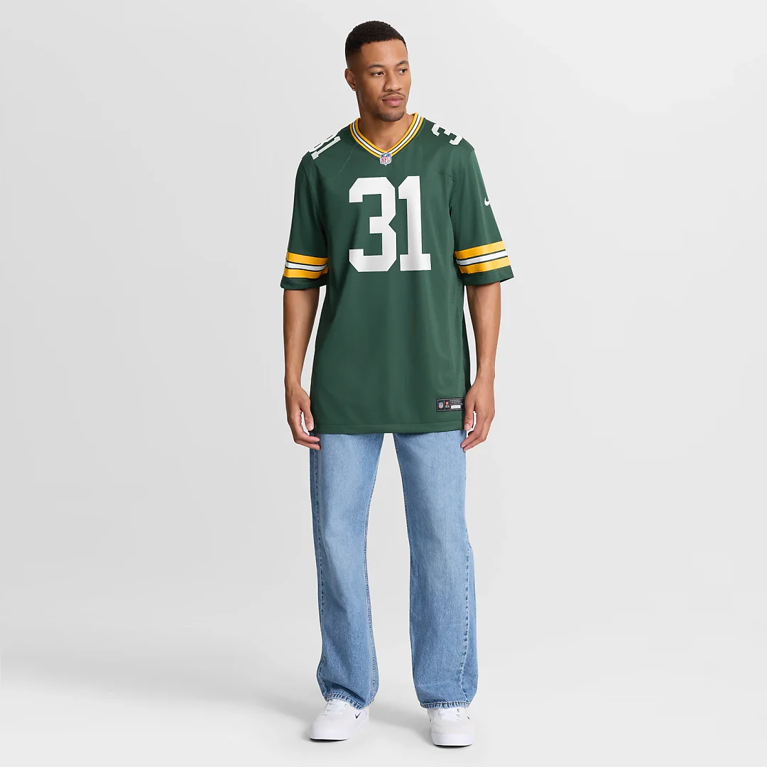 Zennovawear Jim Taylor Green Bay Packers Game Retired Player Jersey - Green