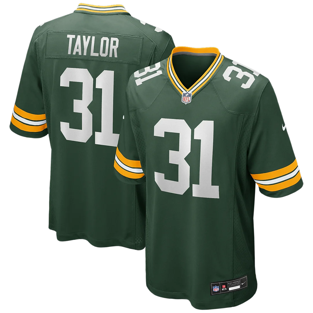 Zennovawear Jim Taylor Green Bay Packers Game Retired Player Jersey - Green