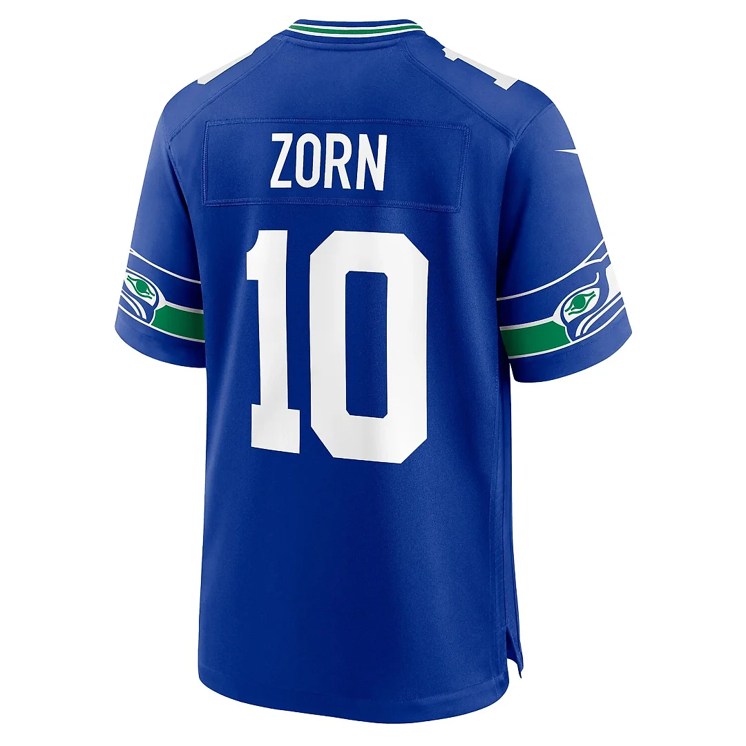 Zennovawear Jim Zorn Seattle Seahawks Retired Player Alternate Game Jersey - Royal