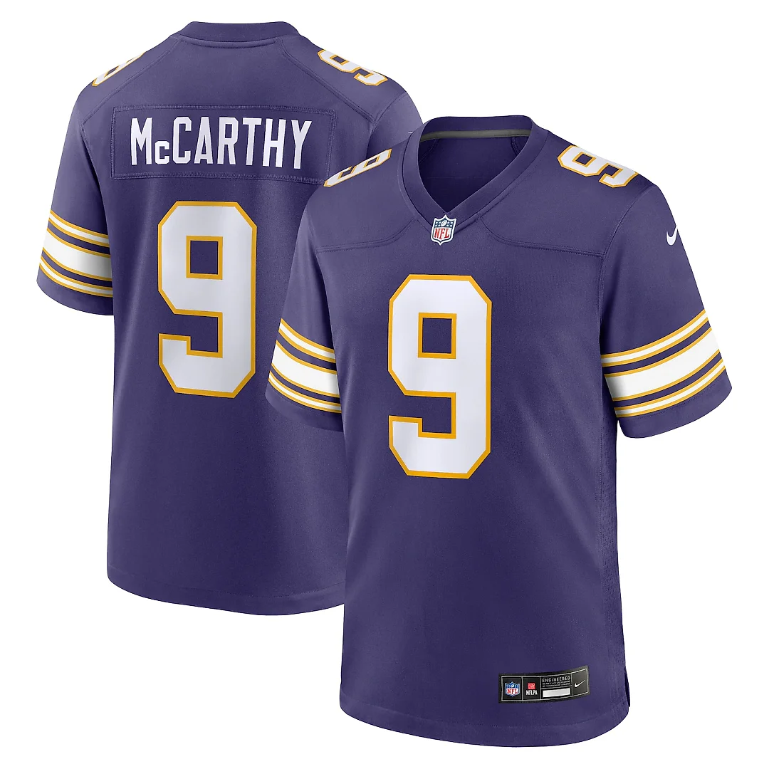 Zennovawear J.J. McCarthy Minnesota Vikings 2nd Alternate Player Game Jersey - Purple
