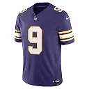 Zennovawear J.J. McCarthy Minnesota Vikings Alternate Classic Vapor FUSE. Stitched Limited Jersey - Purple
