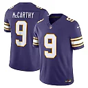 Zennovawear J.J. McCarthy Minnesota Vikings Alternate Classic Vapor FUSE. Stitched Limited Jersey - Purple