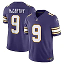 Zennovawear J.J. McCarthy Minnesota Vikings Alternate Classic Vapor FUSE. Stitched Limited Jersey - Purple