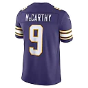 Zennovawear J.J. McCarthy Minnesota Vikings Alternate Classic Vapor FUSE. Stitched Limited Jersey - Purple