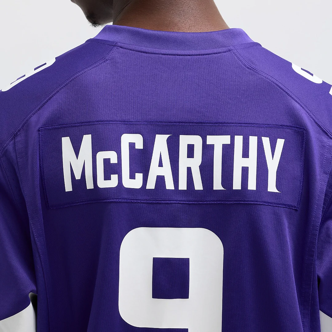 Zennovawear J.J. McCarthy Minnesota Vikings Player Game Jersey - Purple