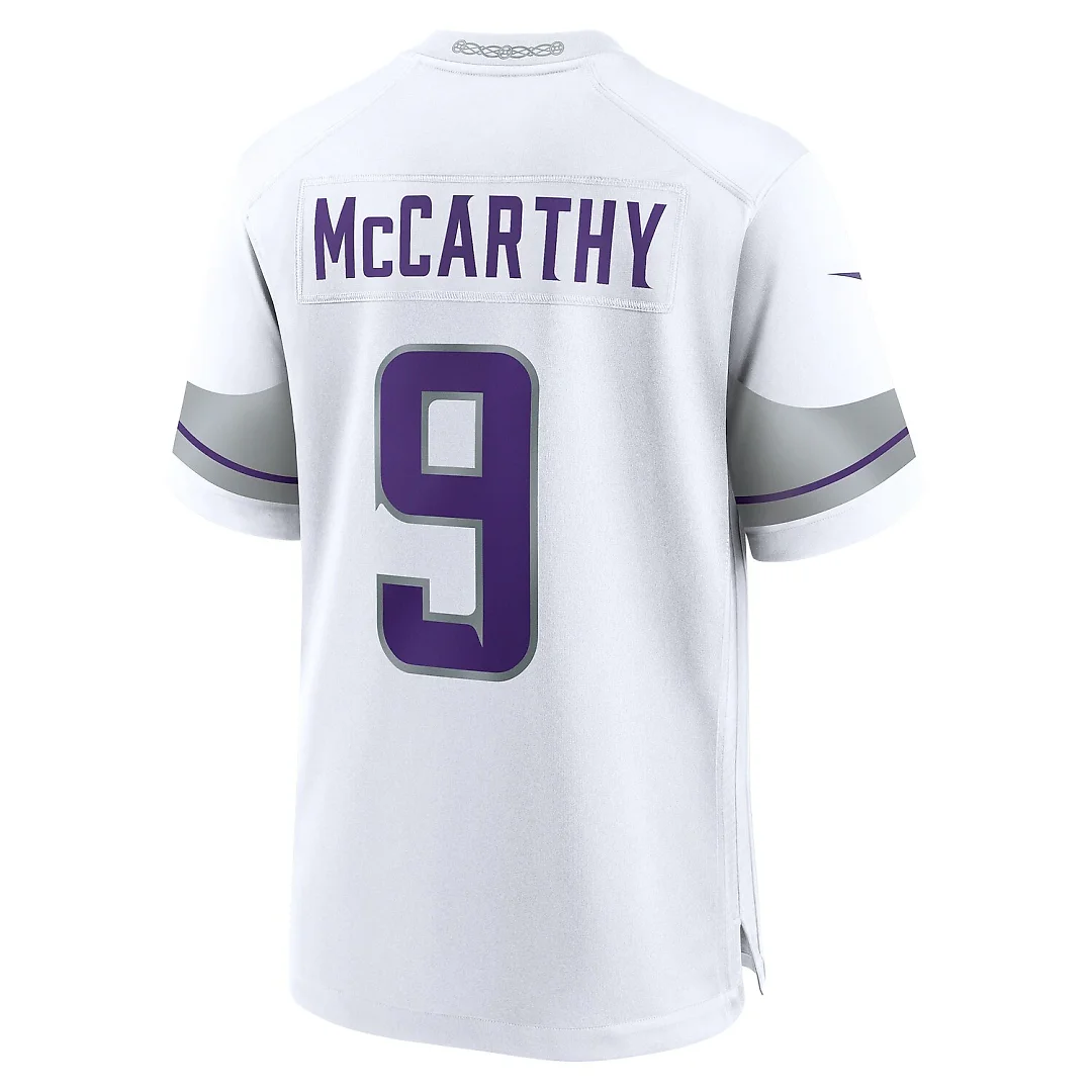 Zennovawear J.J. McCarthy Minnesota Vikings Alternate Game Player Jersey - White