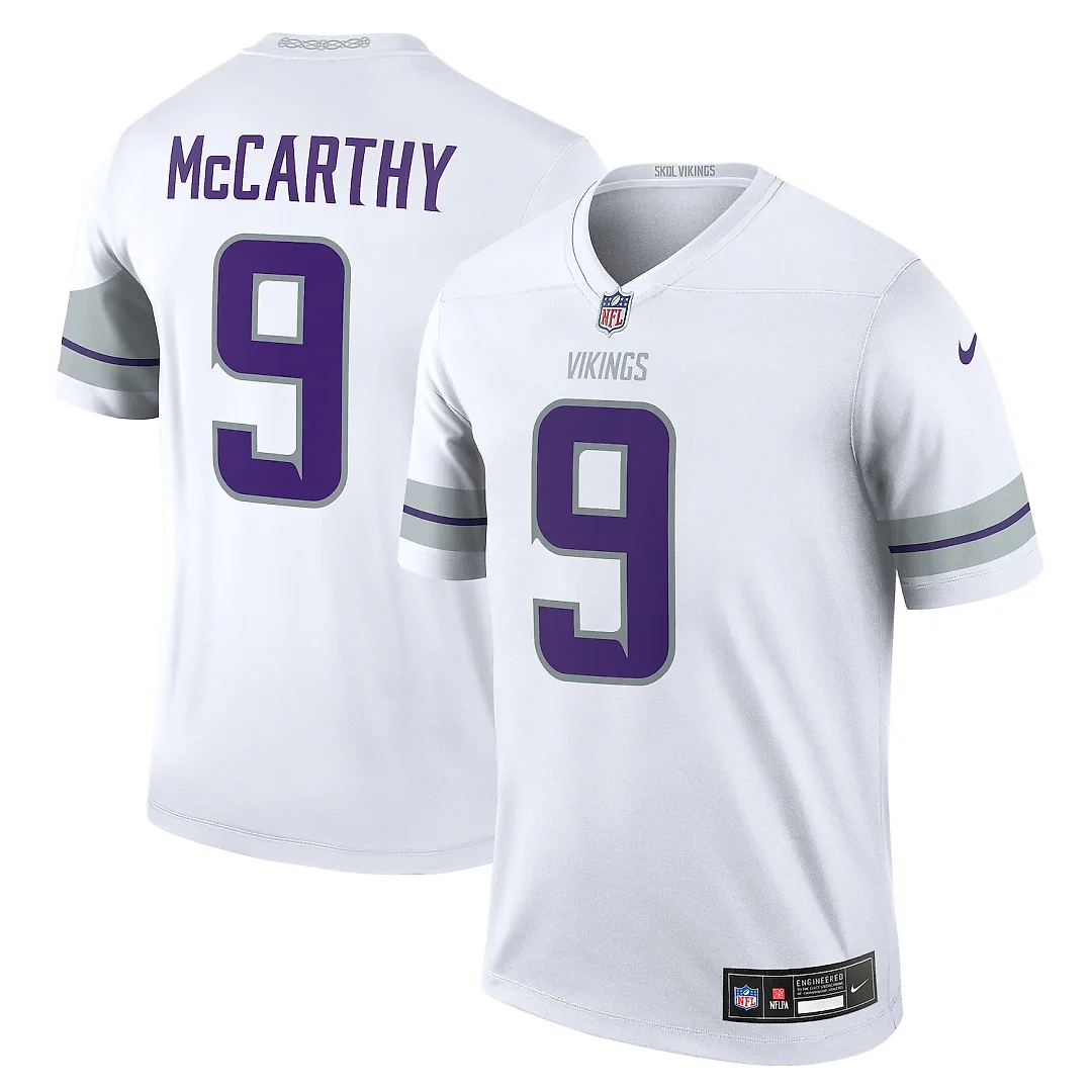 Zennovawear J.J. McCarthy Minnesota Vikings Legend Player Performance Top - White