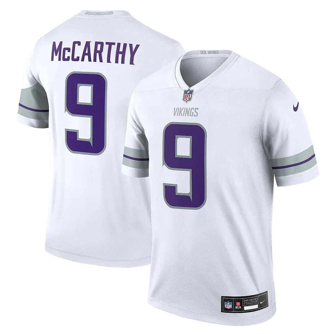 Zennovawear J.J. McCarthy Minnesota Vikings Legend Player Performance Top - White