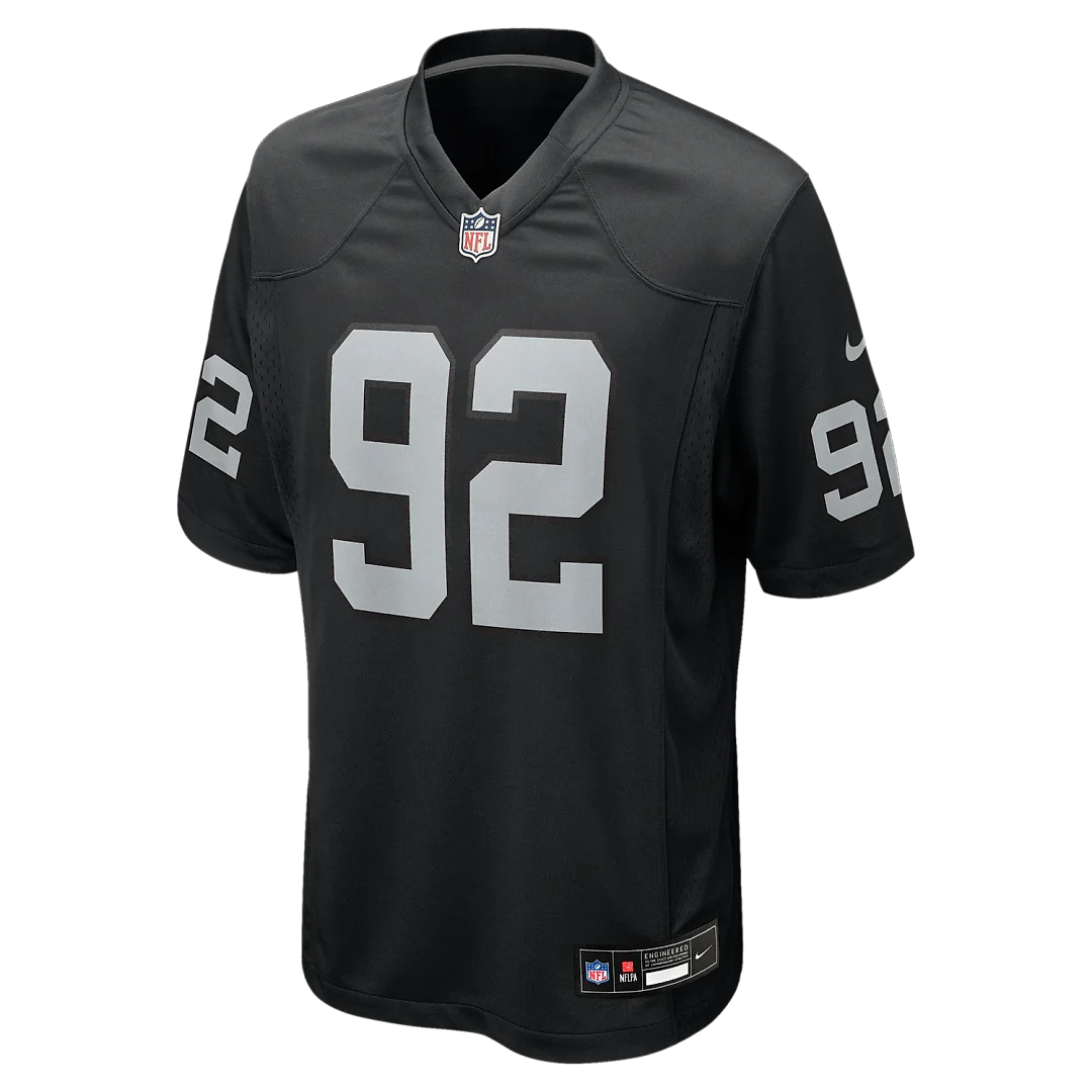 Zennovawear JJ Pegues Las Vegas Raiders Team Game Jersey - Black