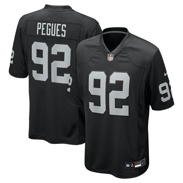 Zennovawear JJ Pegues Las Vegas Raiders Team Game Jersey - Black