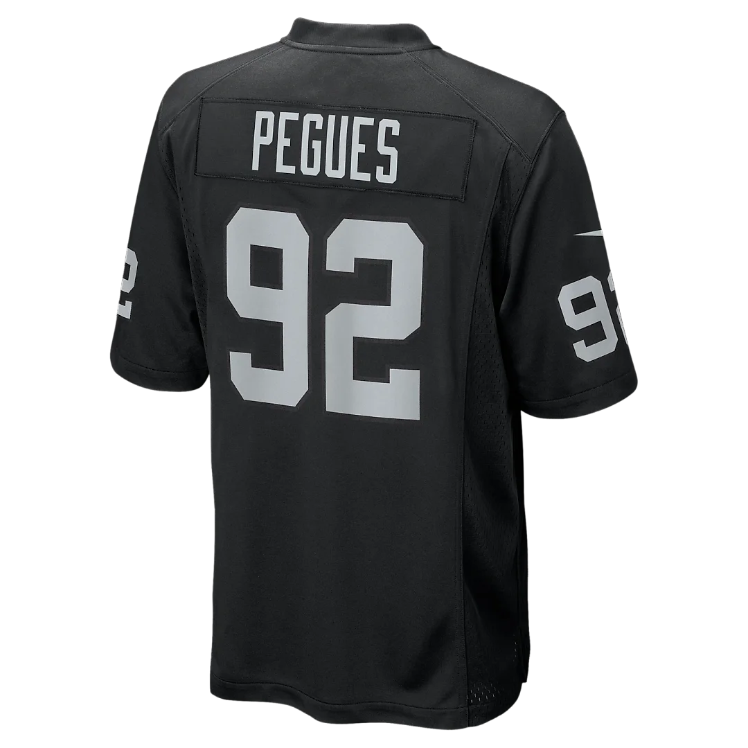 Zennovawear JJ Pegues Las Vegas Raiders Team Game Jersey - Black