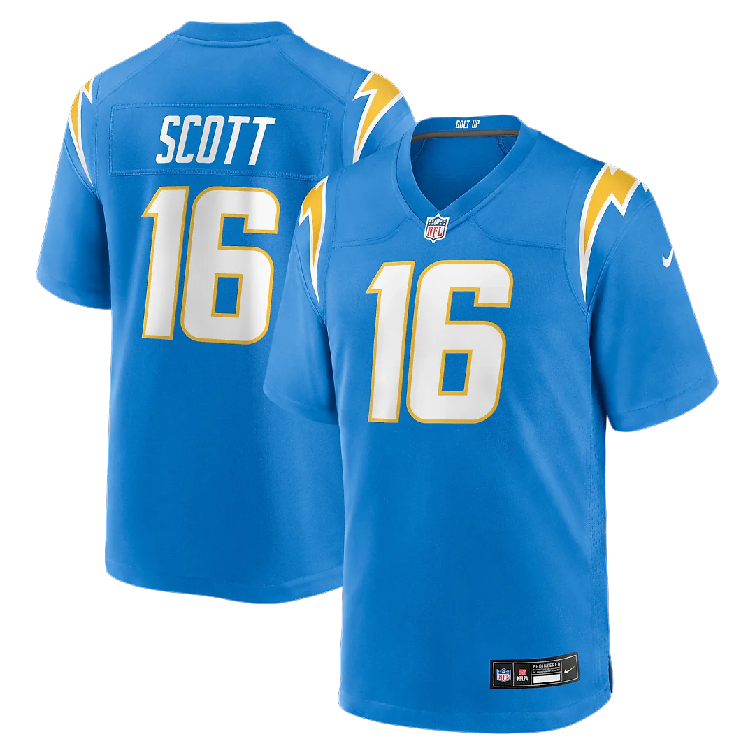 Zennovawear JK Scott Los Angeles Chargers Game Jersey - Powder Blue