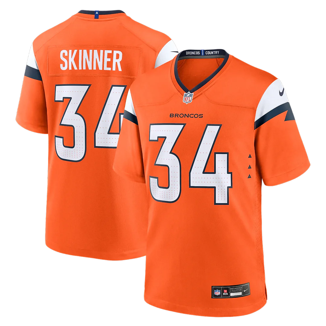 Zennovawear JL Skinner Denver Broncos Team Game Jersey - Orange