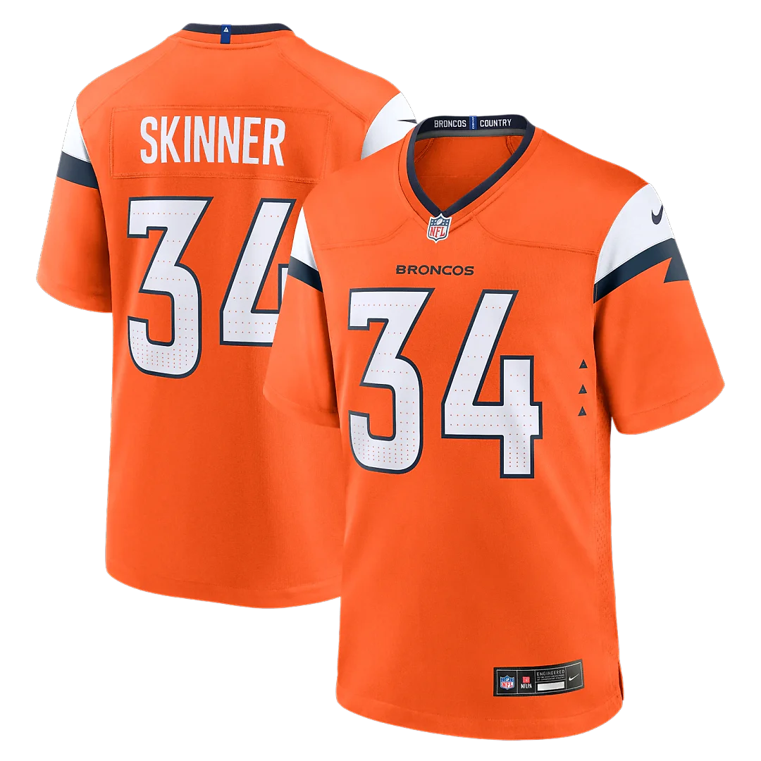 Zennovawear JL Skinner Denver Broncos Team Game Jersey - Orange