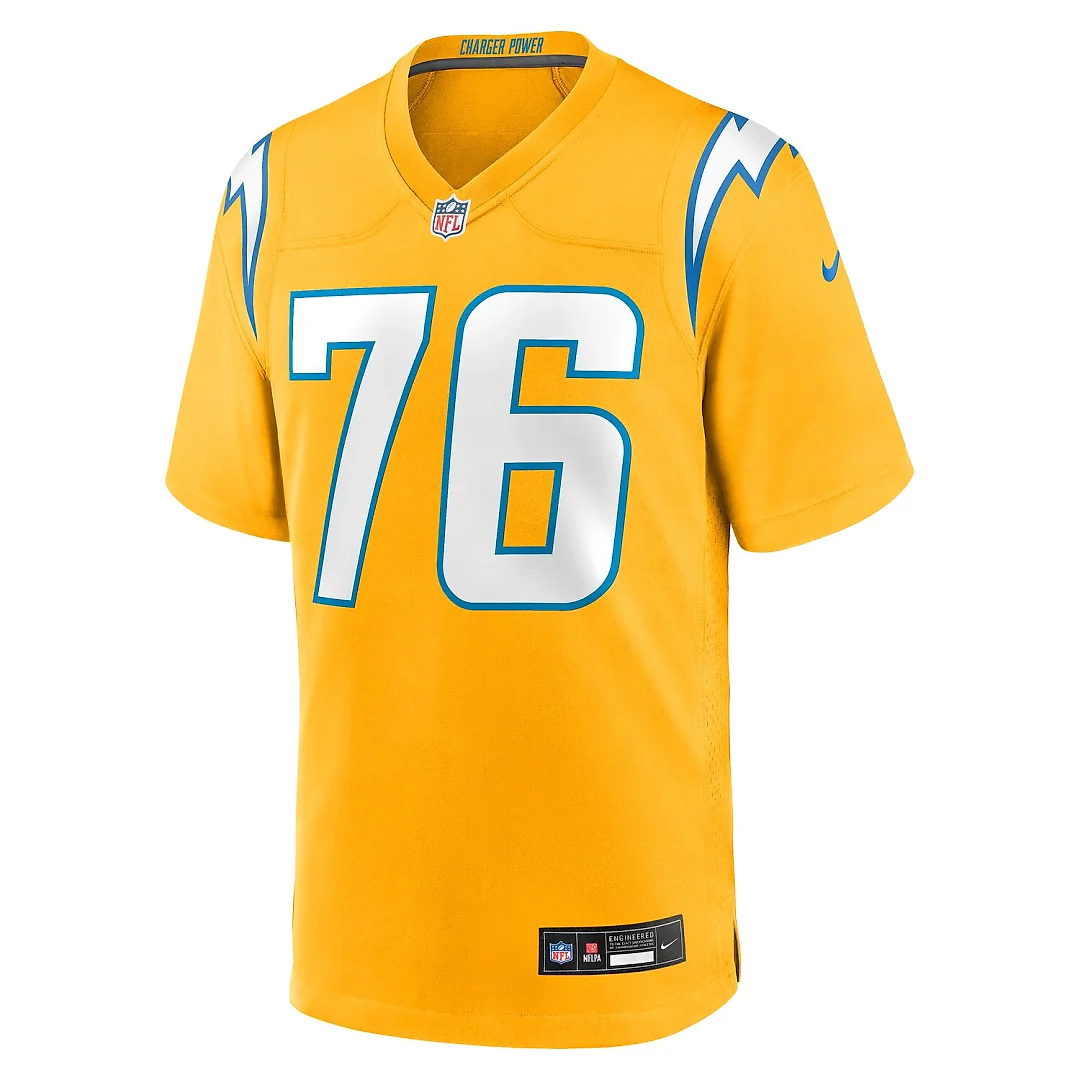 Zennovawear Joe Alt Los Angeles Chargers Alternate Charger Power Game Player Jersey - Gold
