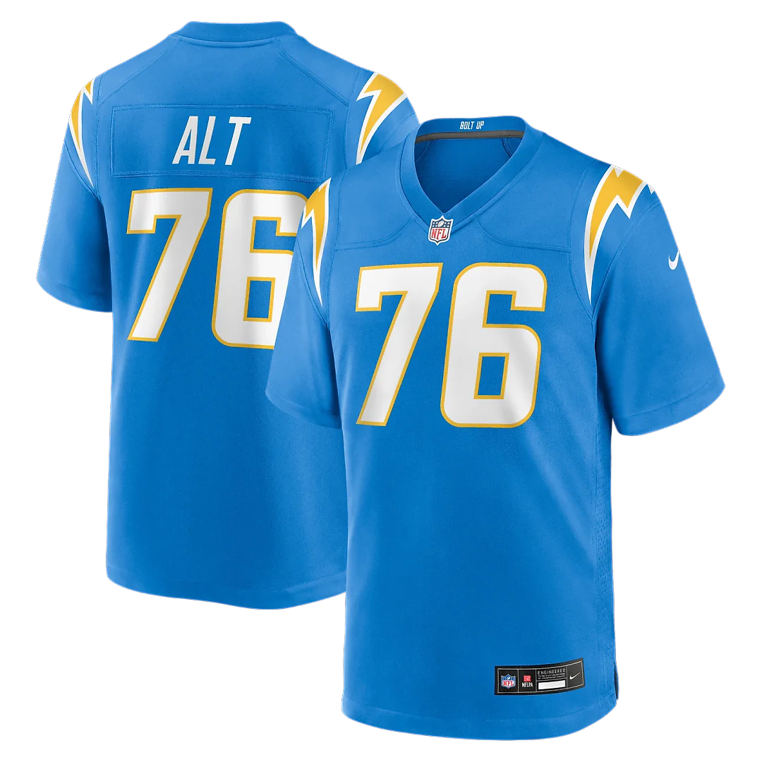 Zennovawear Joe Alt Los Angeles Chargers Player Game Jersey - Powder Blue