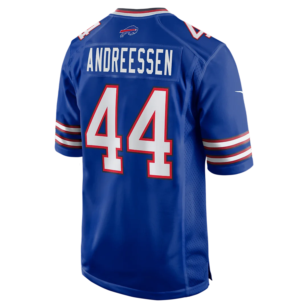 Zennovawear Joe Andreessen Buffalo Bills Game Jersey - Royal