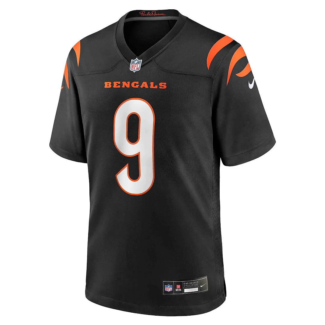 Zennovawear Joe Burrow Cincinnati Bengals Player Game Jersey - Black