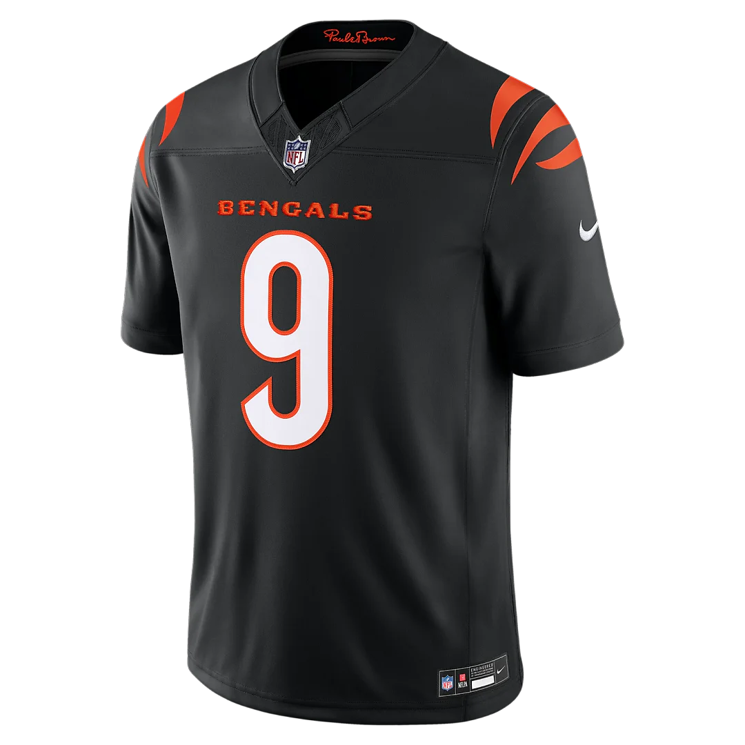 Zennovawear Joe Burrow Cincinnati Bengals Team Vapor FUSE. Stitched Limited Jersey - Black