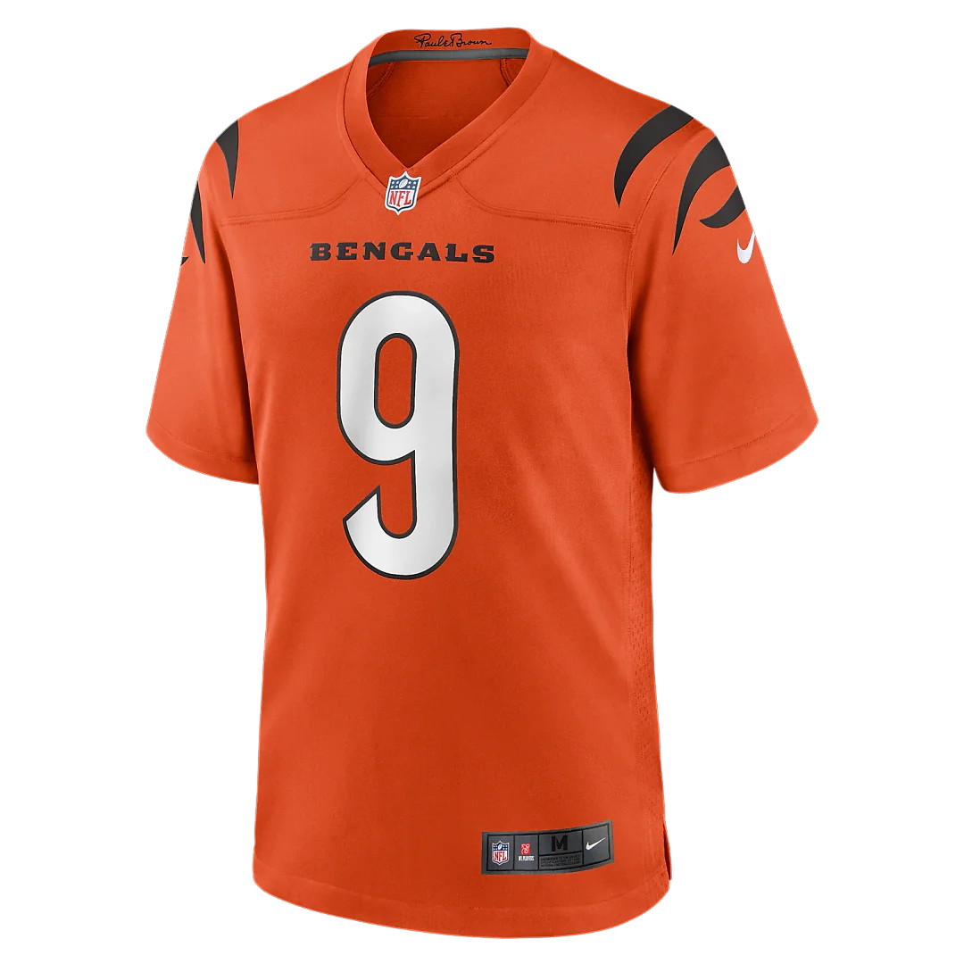 Zennovawear Joe Burrow Cincinnati Bengals Alternate Game Jersey - Orange