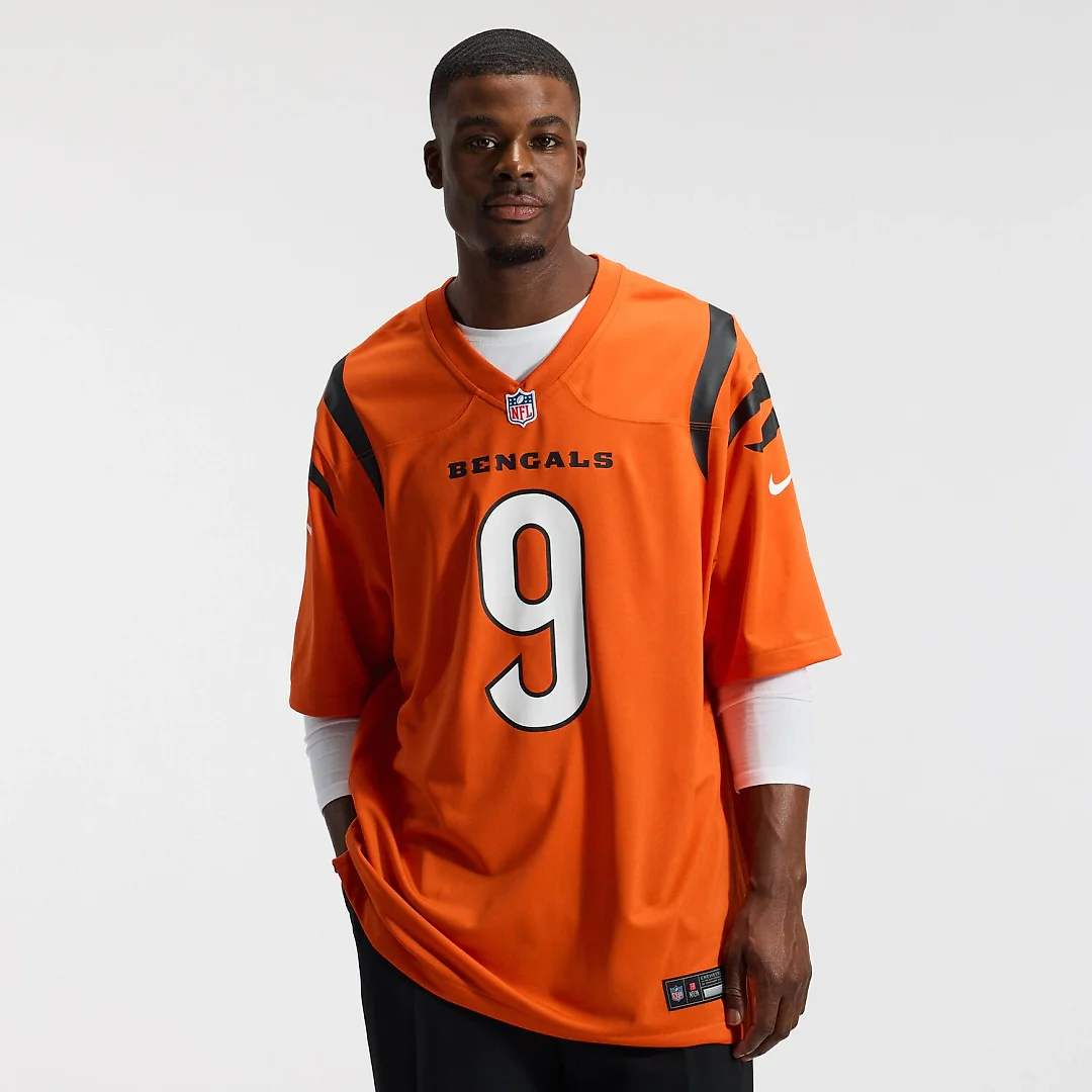 Zennovawear Joe Burrow Cincinnati Bengals Alternate Game Jersey - Orange