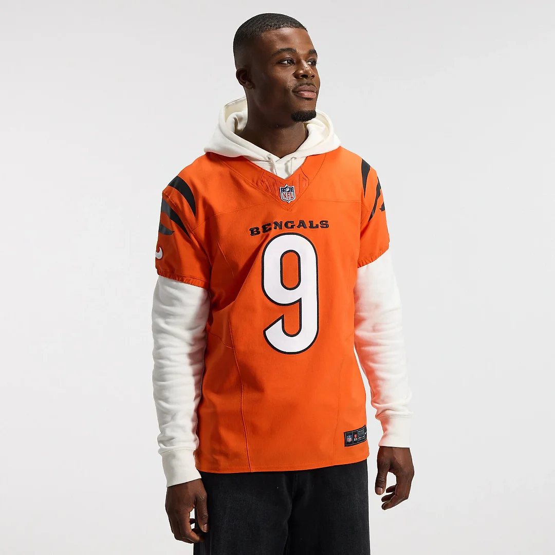 Zennovawear Joe Burrow Cincinnati Bengals Team Vapor FUSE. Elite Jersey - Orange