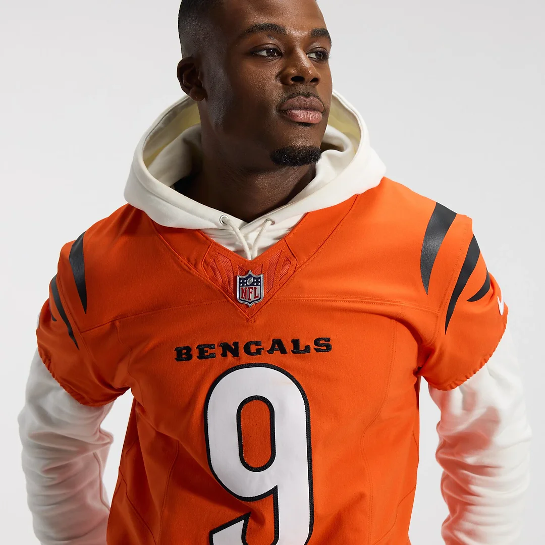 Zennovawear Joe Burrow Cincinnati Bengals Team Vapor FUSE. Elite Jersey - Orange
