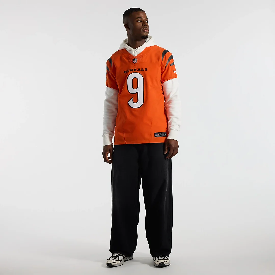 Zennovawear Joe Burrow Cincinnati Bengals Team Vapor FUSE. Elite Jersey - Orange