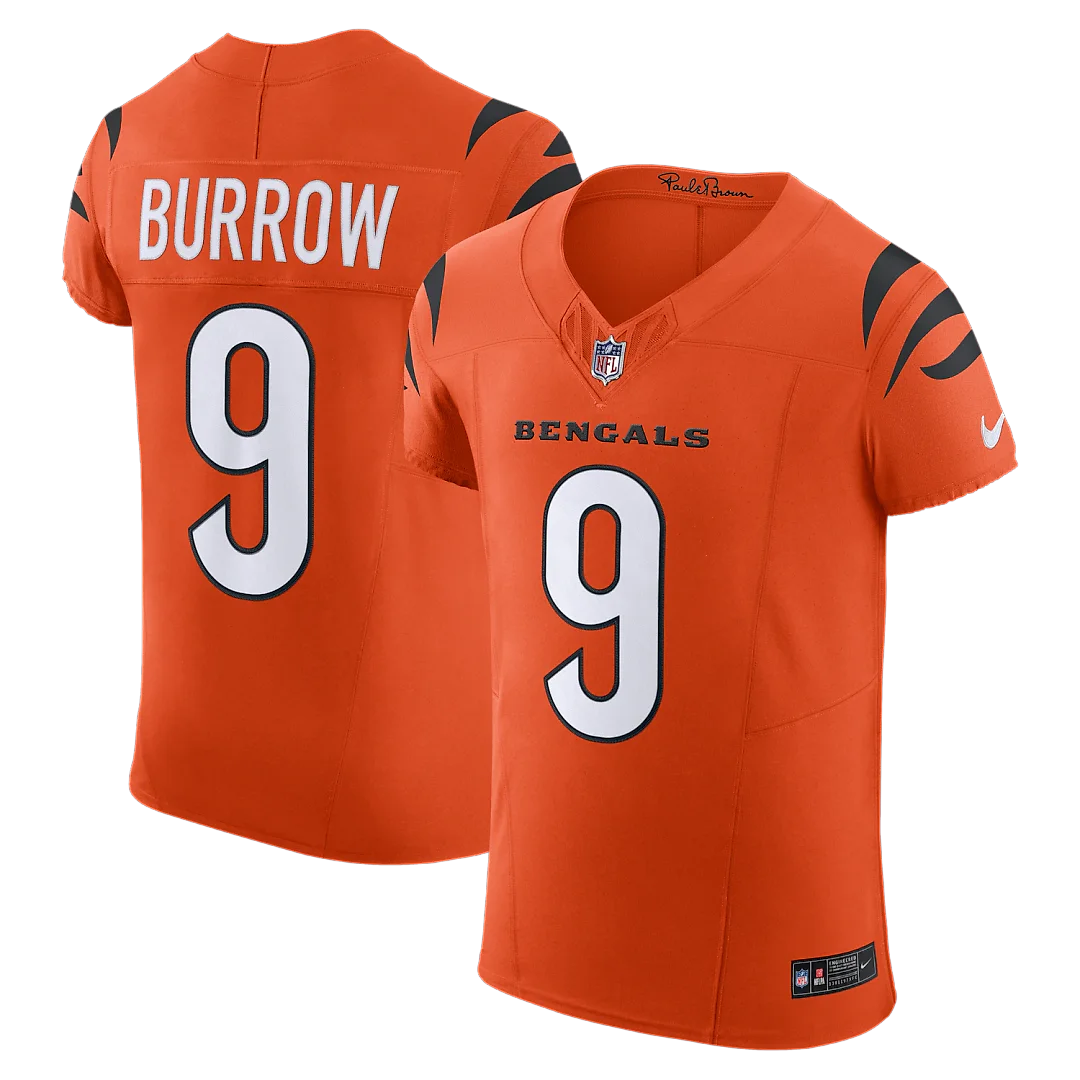 Zennovawear Joe Burrow Cincinnati Bengals Team Vapor FUSE. Elite Jersey - Orange
