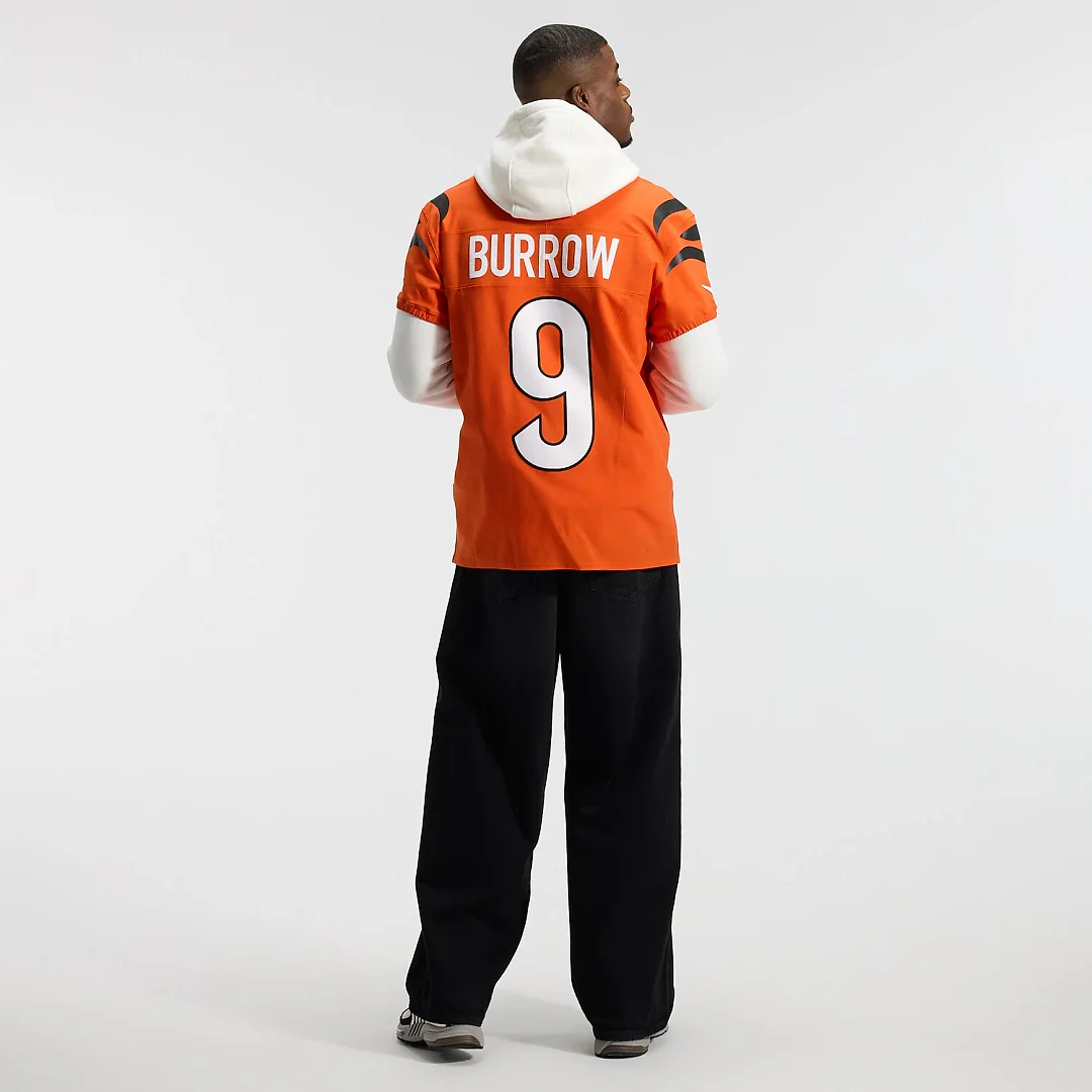 Zennovawear Joe Burrow Cincinnati Bengals Team Vapor FUSE. Elite Jersey - Orange