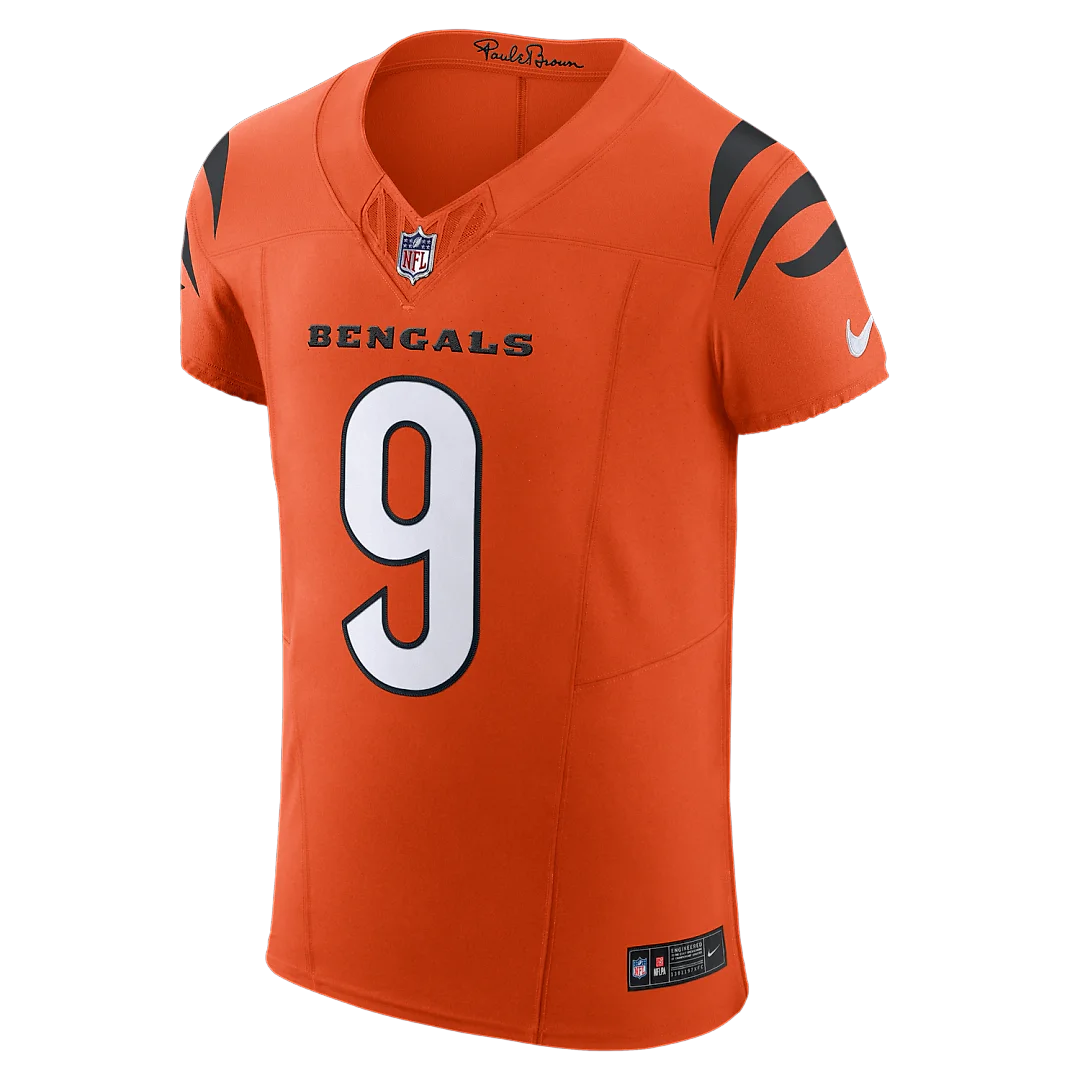 Zennovawear Joe Burrow Cincinnati Bengals Team Vapor FUSE. Elite Jersey - Orange