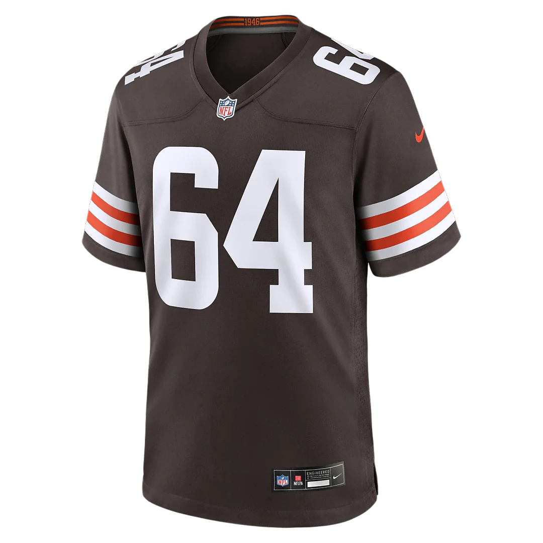 Zennovawear Joe DeLamielleure Cleveland Browns Game Retired Player Jersey - Brown