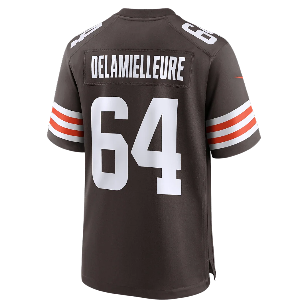 Zennovawear Joe DeLamielleure Cleveland Browns Game Retired Player Jersey - Brown